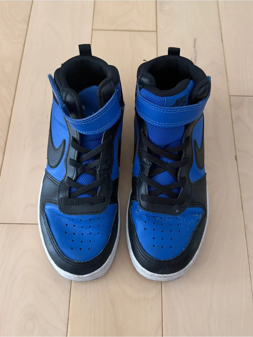 Nike Kids High-Top Sneakers in Blue and Black